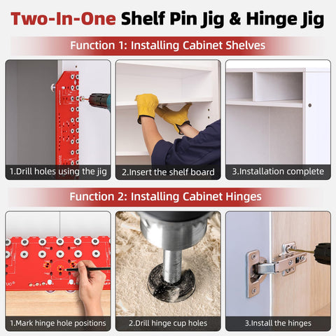 HONTAITUO hinge jig template fits common concealed hinges for cabinet installation