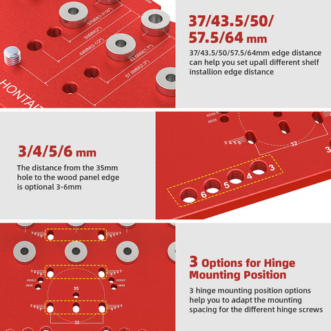 HONTAITUO shelf pin holes in a row for precise spacing