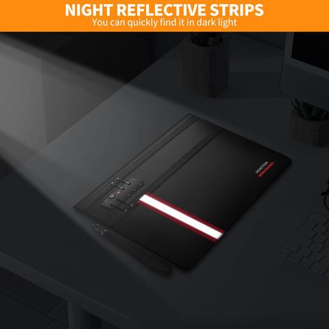Two large compartments separate irreplaceable documents and daily essentials.