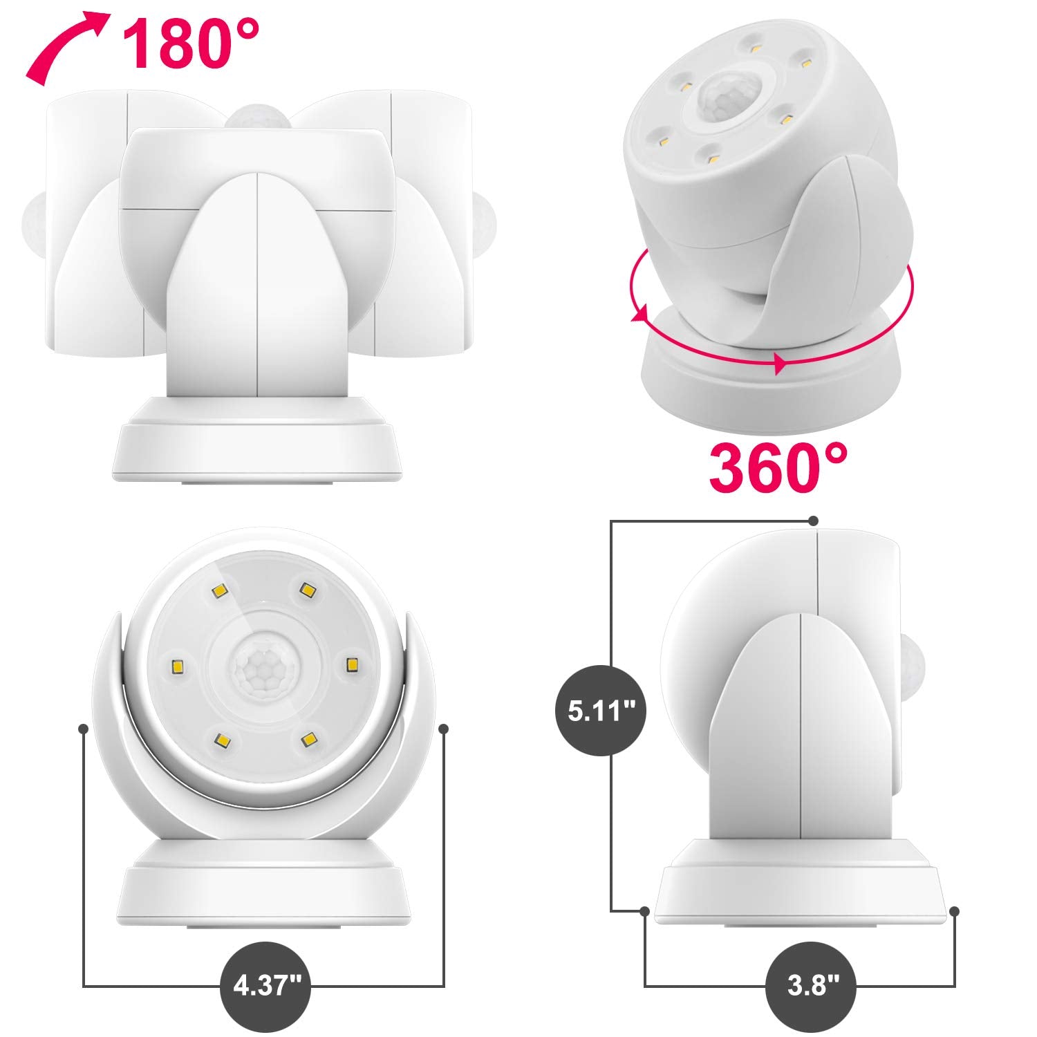HONWELL motion-activated-security-light detects movement for added situational awareness.