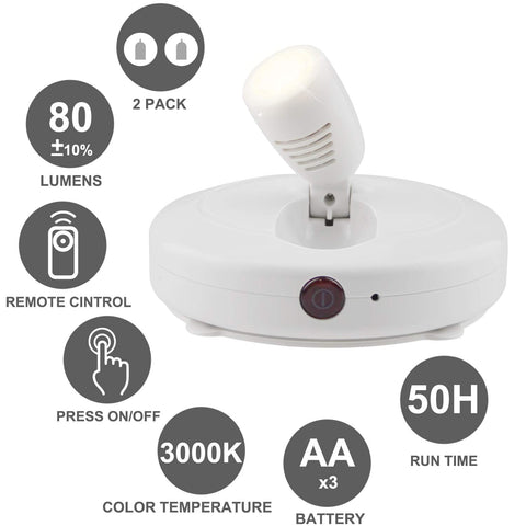 HONWELL 2-pack includes remotes, tape, and screws for installation