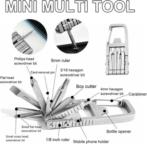 Honyge Mini Multitool Self phone holder securely holding a phone during activity