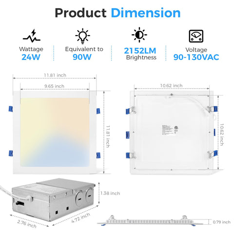 HONZIN dimmable LED downlight with smooth brightness control.