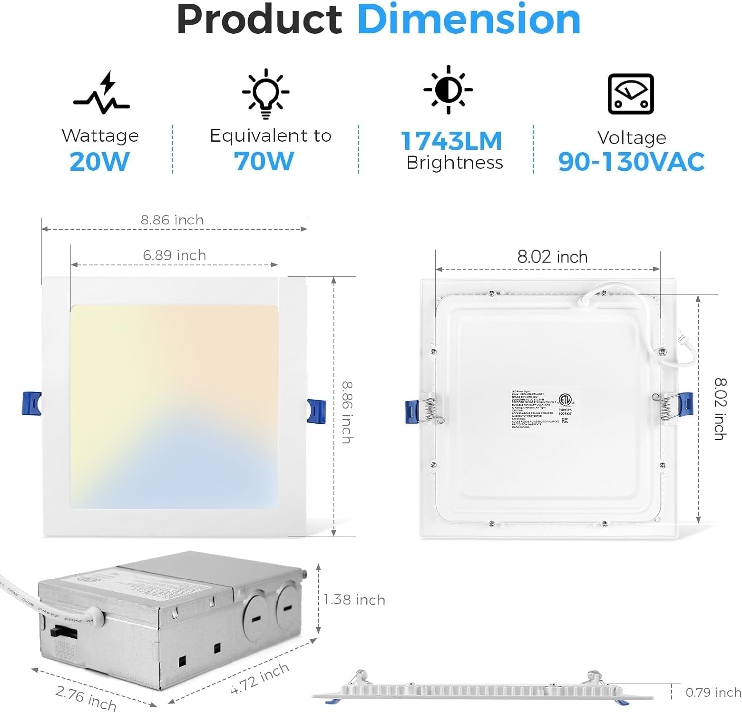 HONZIN dimmable 10-100% for smooth lighting transitions
