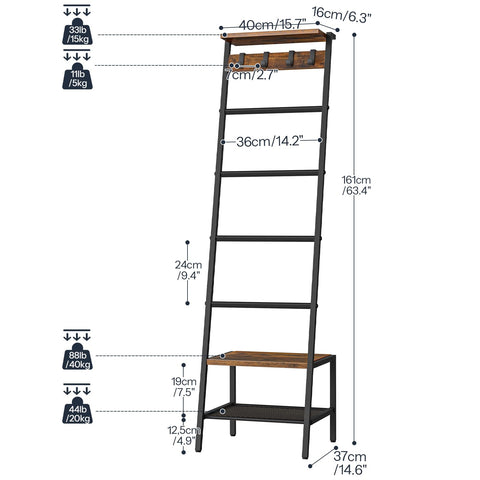HOOBRO Blanket Ladder four-hooks for robes and accessories