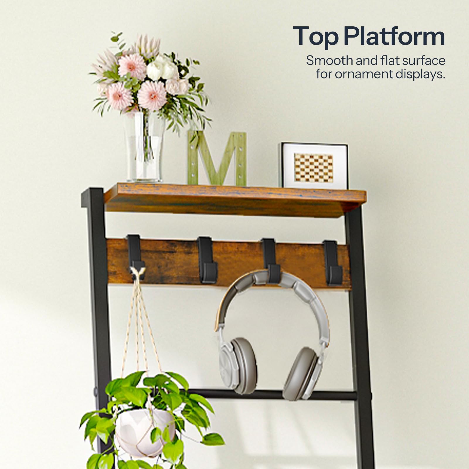 HOOBRO Blanket Ladder metal-frame with industrial style finish