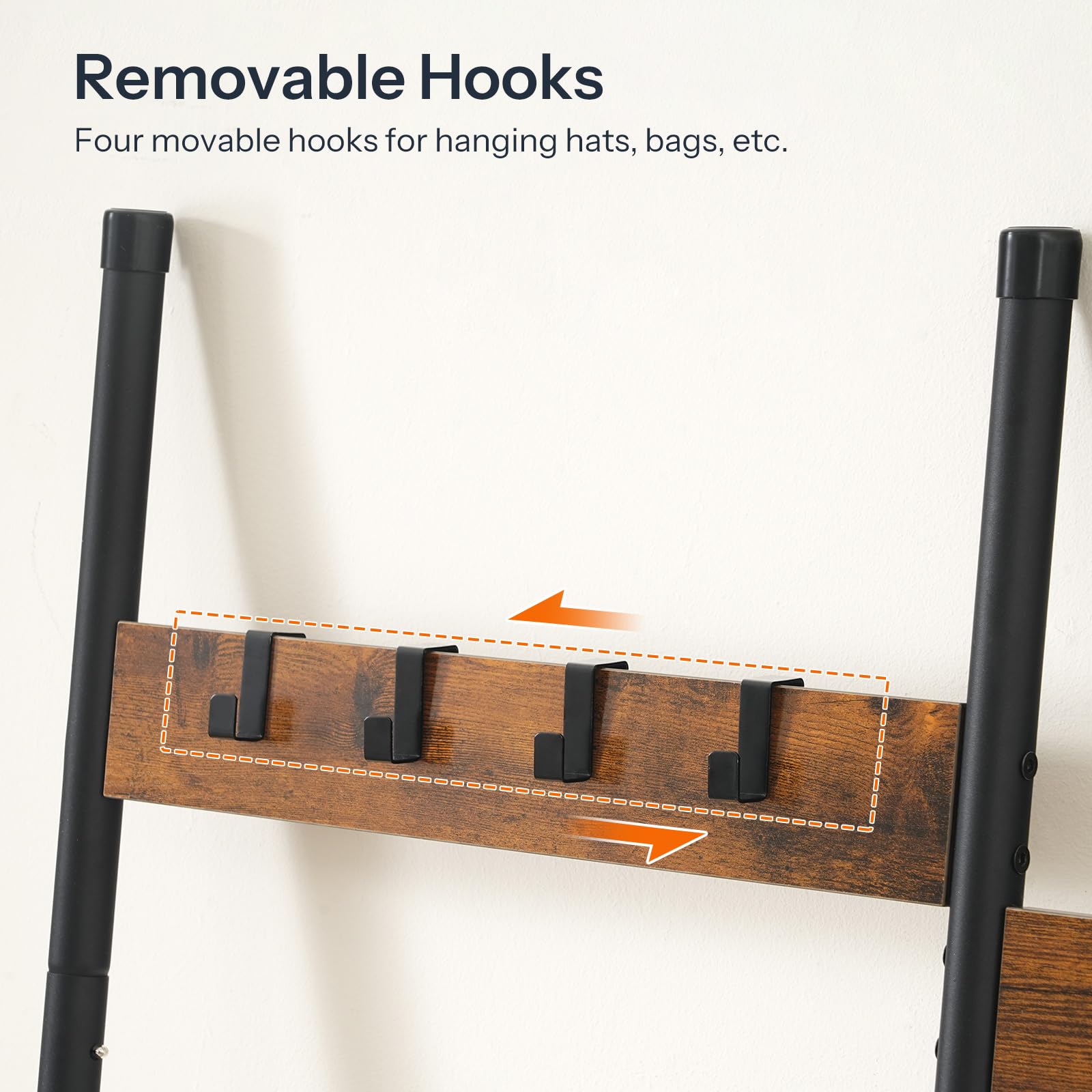 HOOBRO blanket ladder delivers modern minimalist appeal for living spaces.