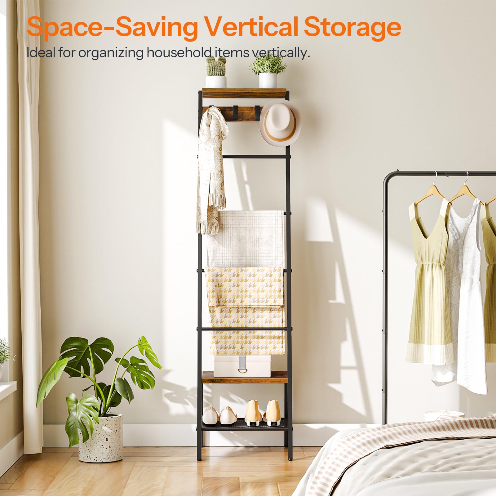 HOOBRO Blanket Ladder vertical-profile highlighting sturdy construction