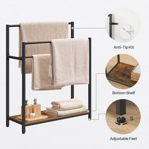HOOBRO blanket rack styled for living room and blankets.