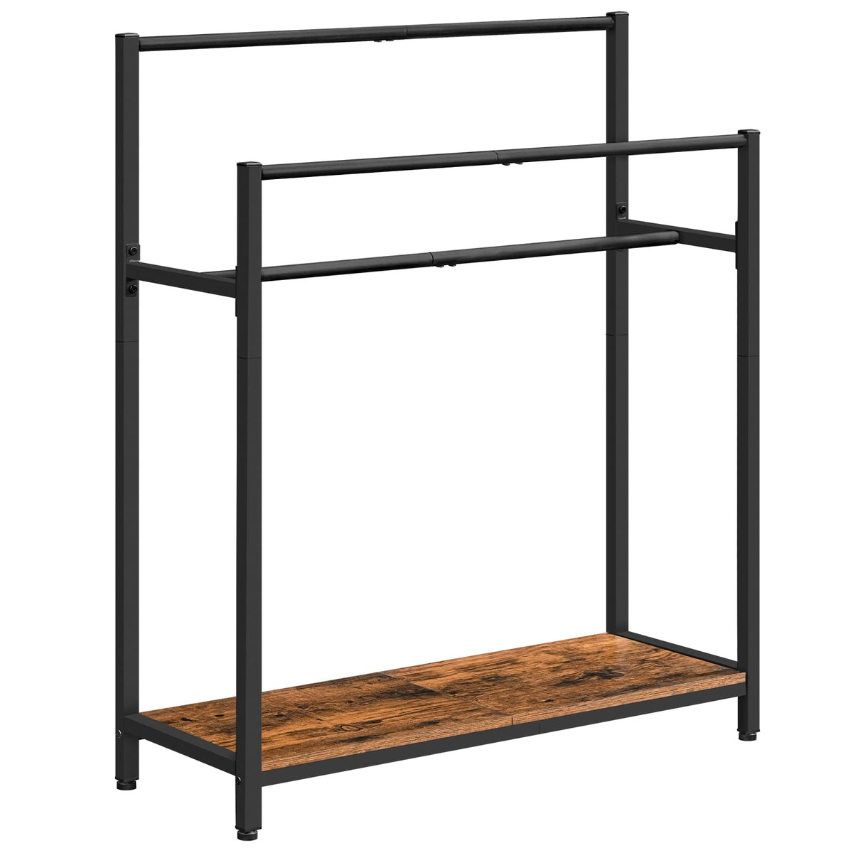 HOOBRO extra-large towel rack front view with three-tier design for faster air drying.