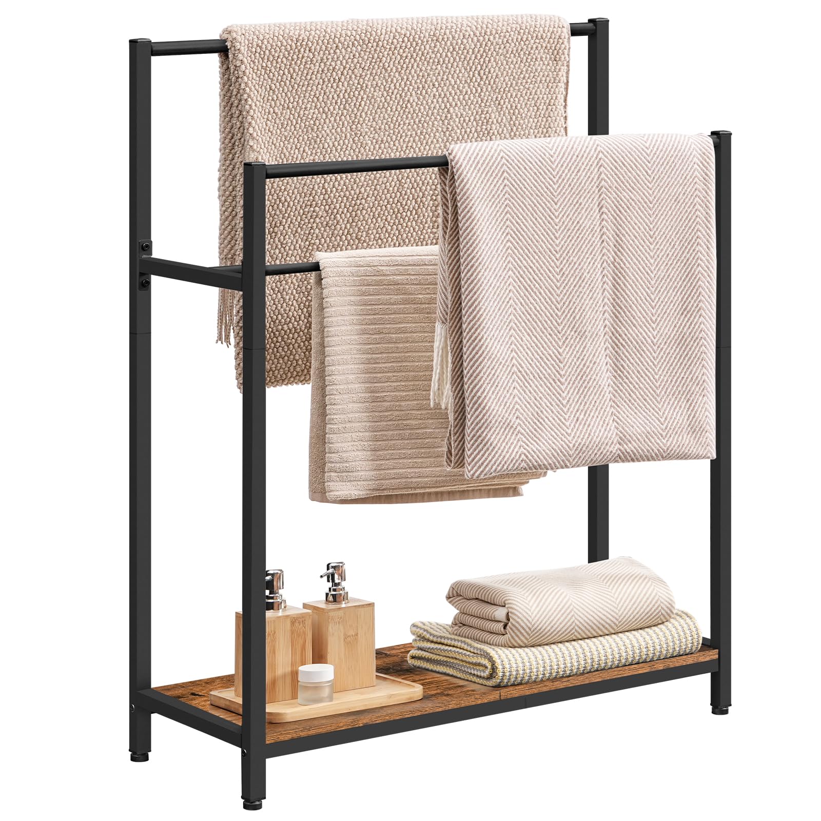 HOOBRO towel rack dimensions 32.3 x 11.4 x 39.4 inches.