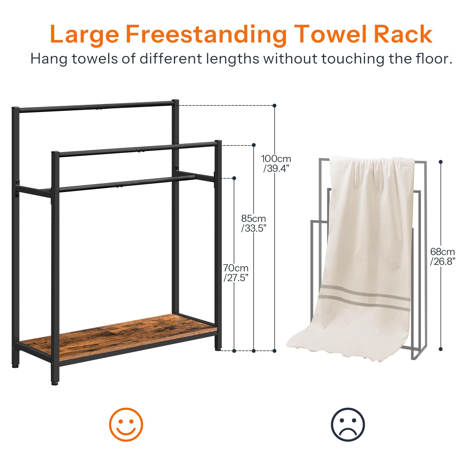 HOOBRO metal-frame with anti-tip kit for stable placement.