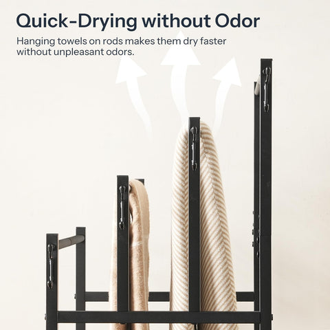 HOOBRO sturdy metal frame emphasizes stability on varied surfaces with adjustable feet.