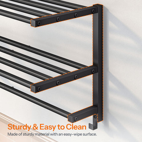 HOOBRO towel rack drying space supports quick air circulation.