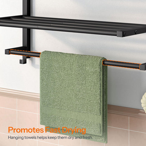 HOOBRO towel rack hardware included for easy setup.