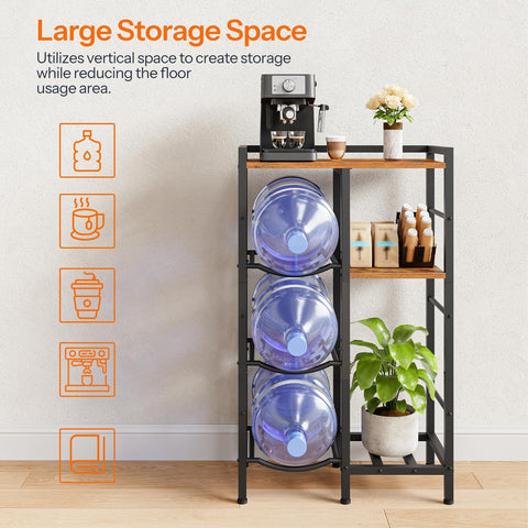 HOOBRO water bottle rack with stable adjustable feet on flooring