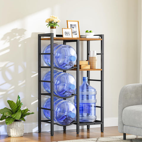 HOOBRO water bottle rack upper slots ready for three 5-gallon bottles