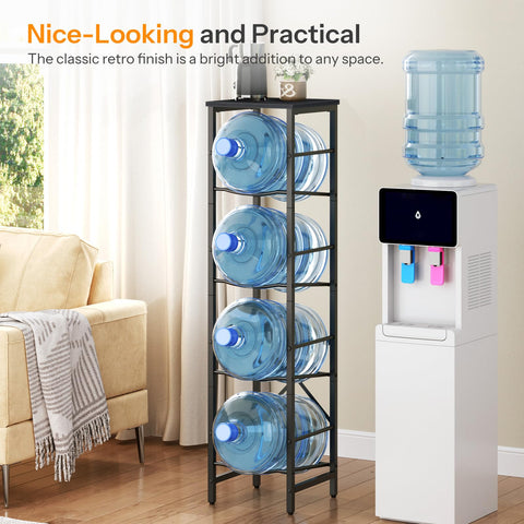 HOOBRO Water Jug Rack four-tier design maximizes storage flexibility.
