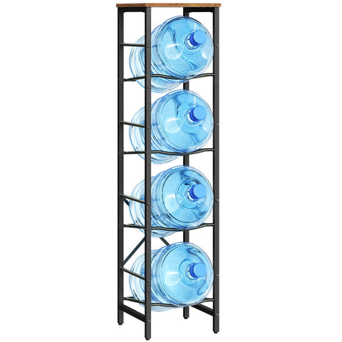 HOOBRO Water Jug Rack front view shows sturdy four-tier access.