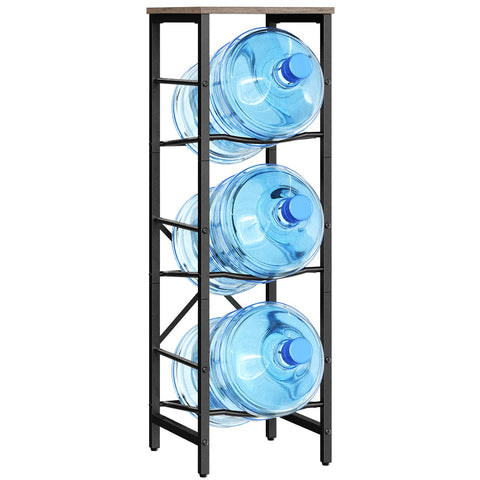 HOOBRO water jug rack – front view shows sturdy 3-tier storage for 5-gallon jugs.