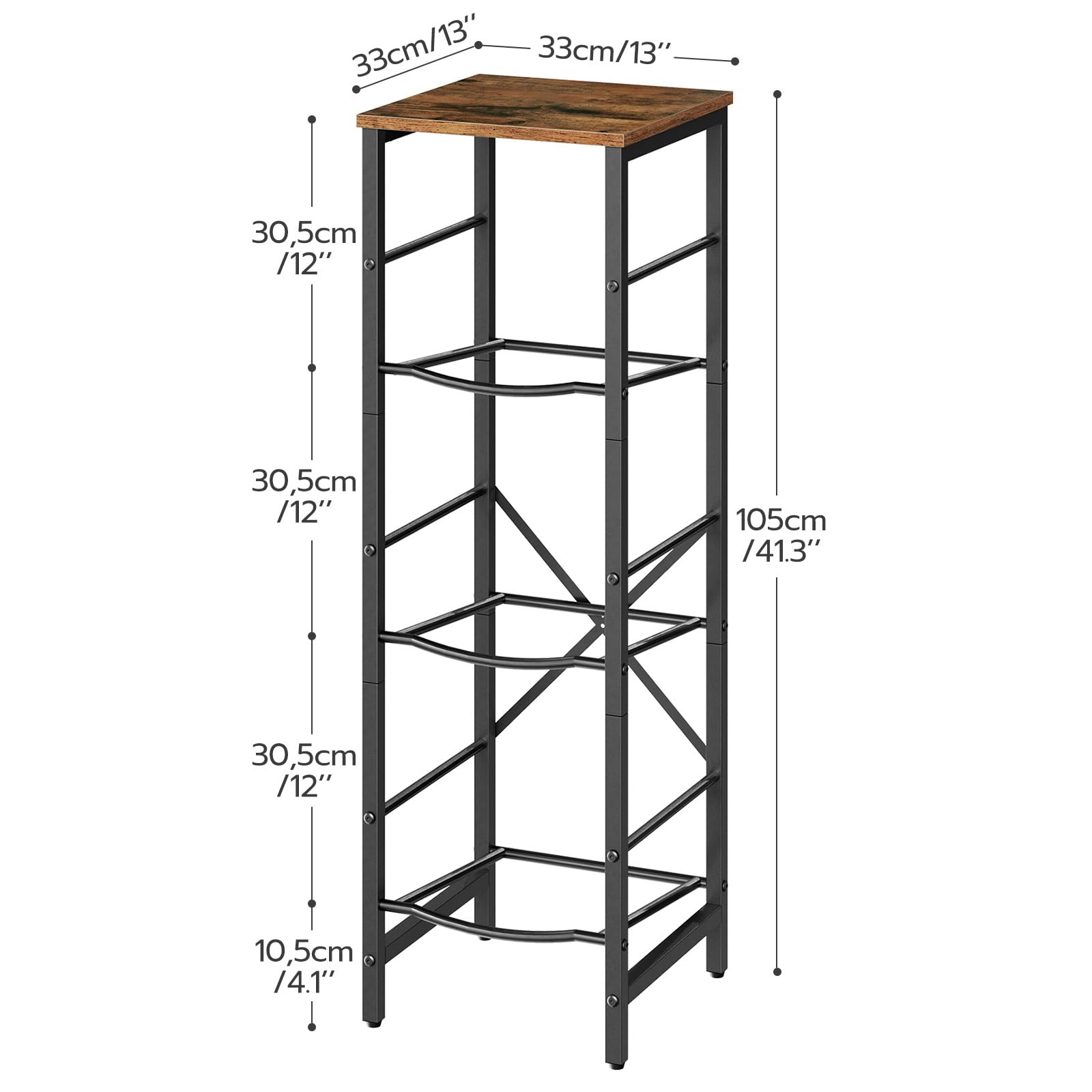HOOBRO water jug rack side view highlights adjustable feet for uneven floors