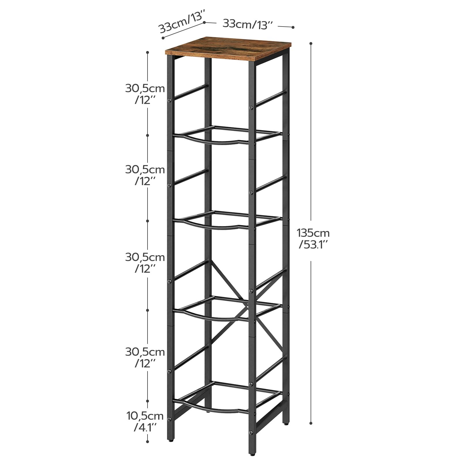 HOOBRO Water Jug Rack side view demonstrates compact kitchen storage.