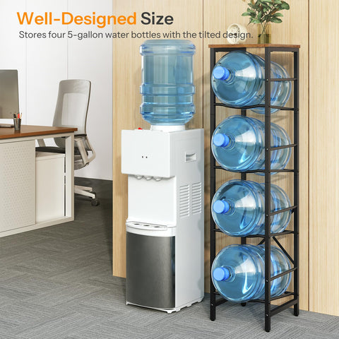 HOOBRO Water Jug Rack top view displays organized four levels.