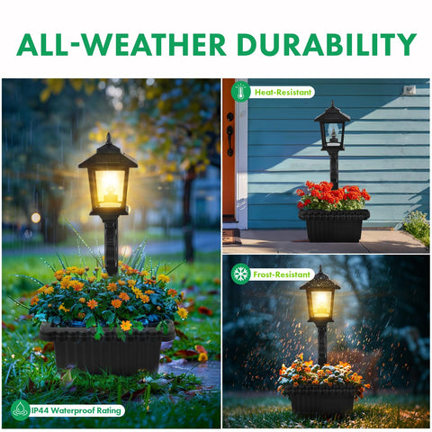 HOODINK planter light solar wall-mount, versatile outdoor lighting for walls