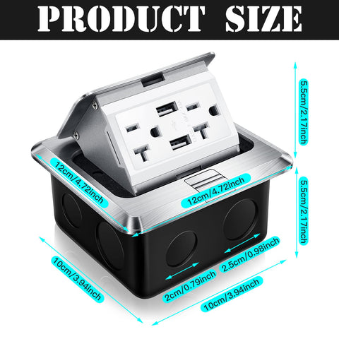 Bottom box with sealing washers for secure, weatherproof installation.