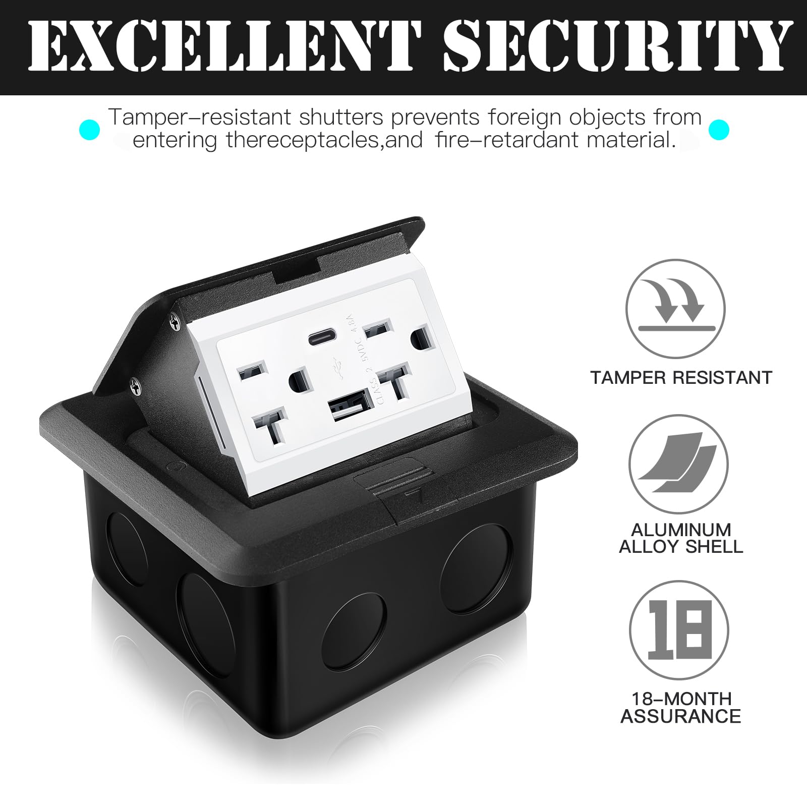 Hoolerry tamper-resistant 20A outlet keeps spaces safe and compliant