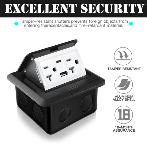 Hoolerry tamper-resistant 20A outlet keeps spaces safe and compliant