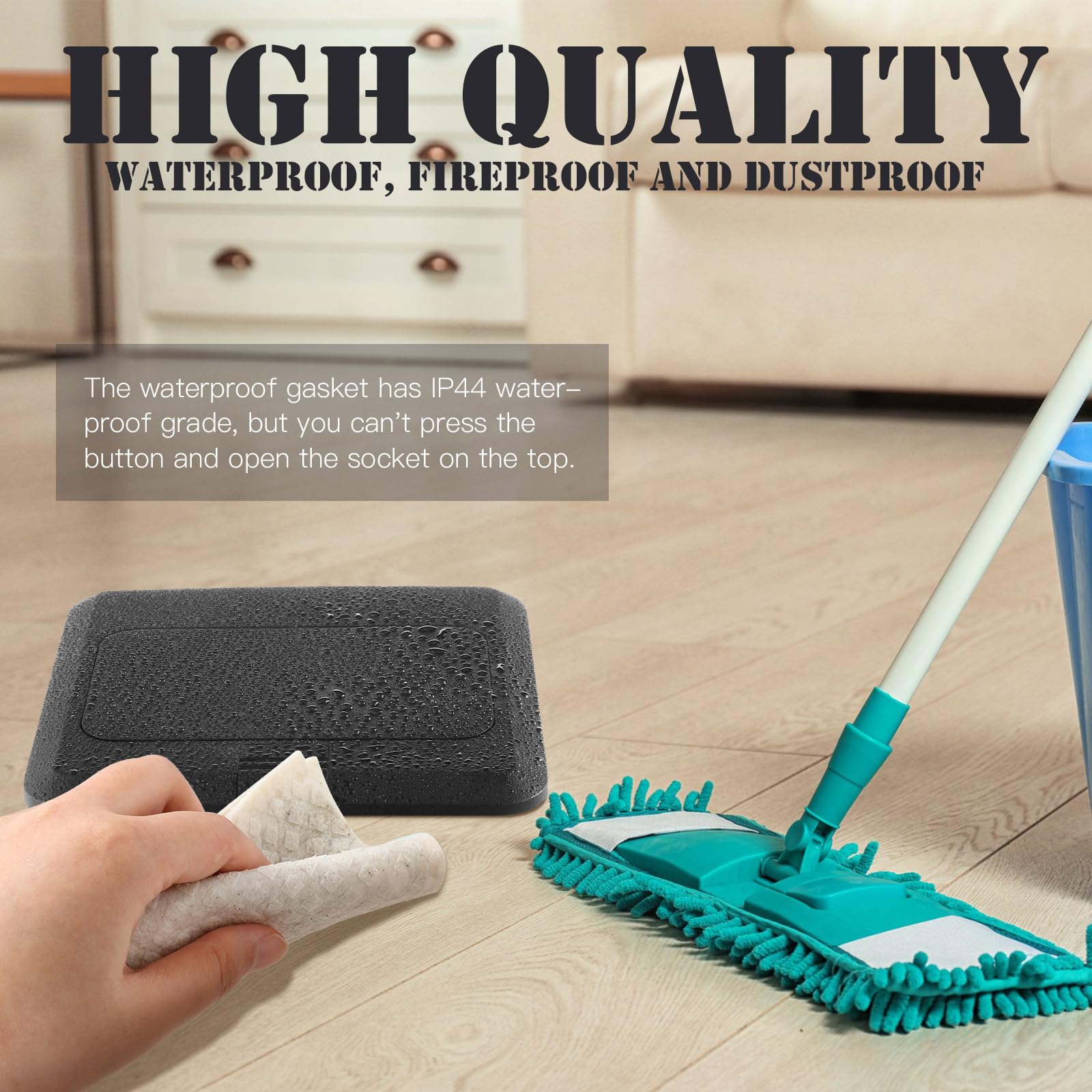 Hoolerry two-pack floor outlet boxes suitable for under-table installations