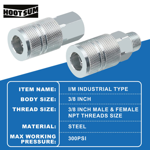 HOOTSUM 3-8 inch air plug FNPT for secure leak free fittings