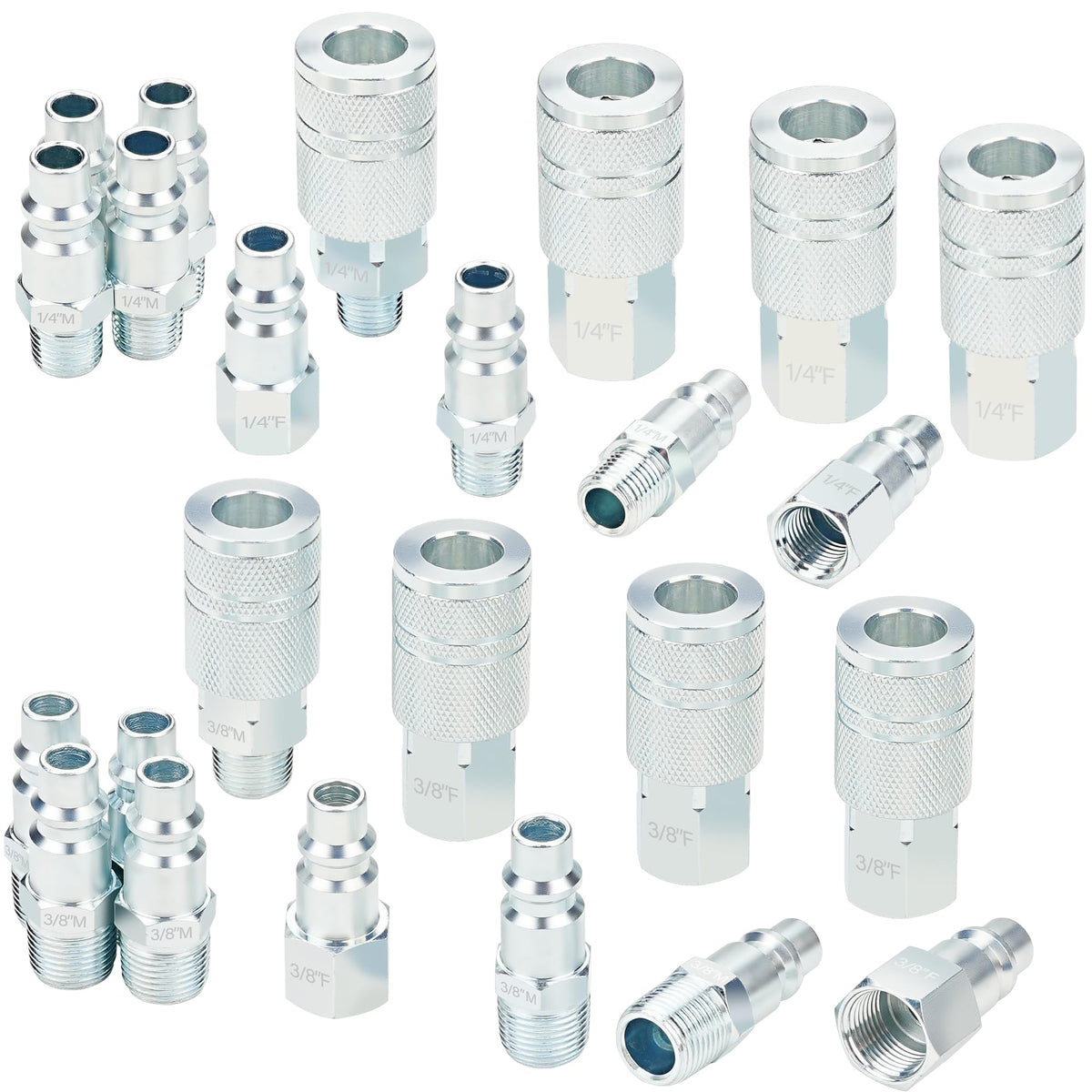 HOOTSUM 3/8 inch body quick connect fittings for high flow tool connections