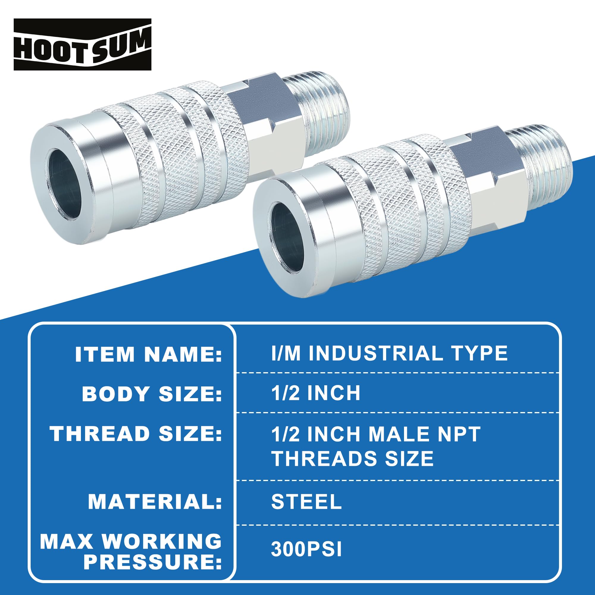 HOOTSUM halfinch air plug ensuring tight seal for reliable operation