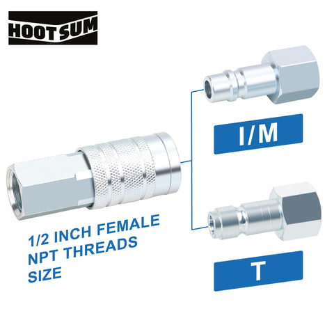 HOOTSUM half-inch industrial plug M-NPT with male threads for durable lines
