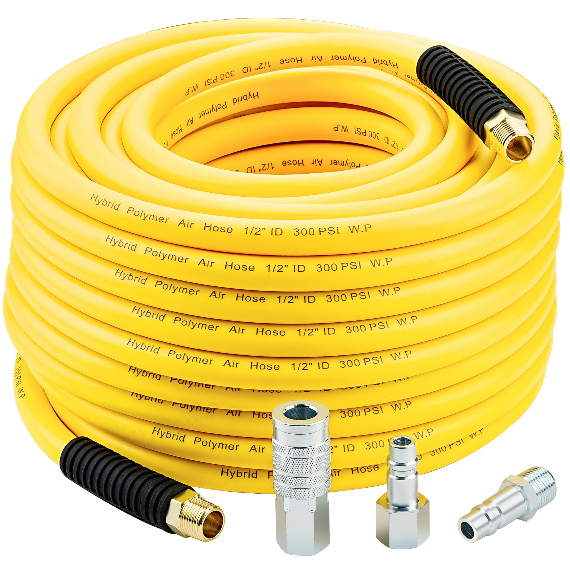HOOTSUM hybrid air hose 100ft in a workshop for flexible, durable use