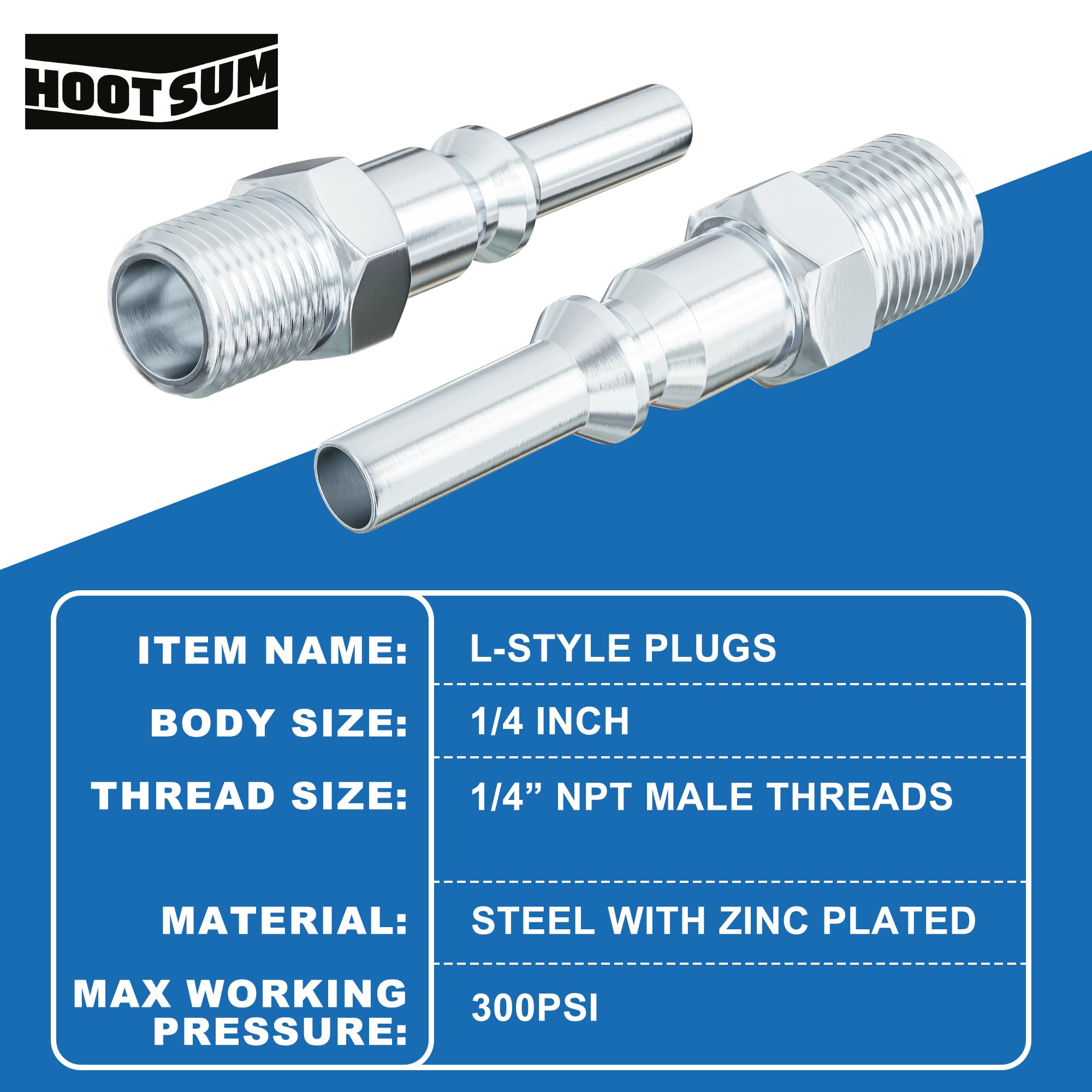 HOOTSUM Lincoln L-style 1/4-inch female coupler for seamless quick-connect use.