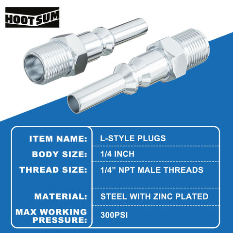 HOOTSUM Lincoln L-style 1/4-inch female coupler for seamless quick-connect use.
