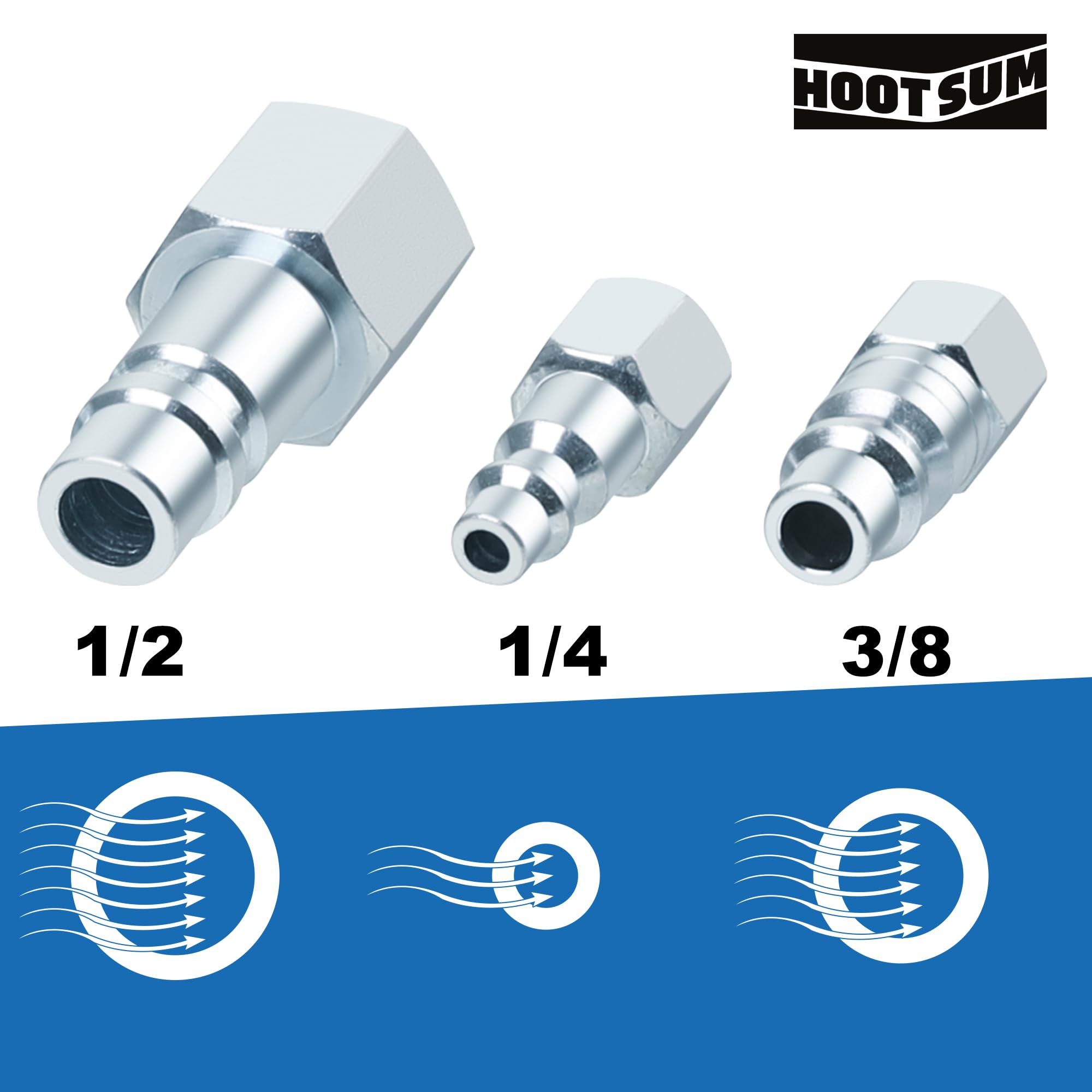 HOOTSUM six locking balls coupler securing plug to prevent disconnections
