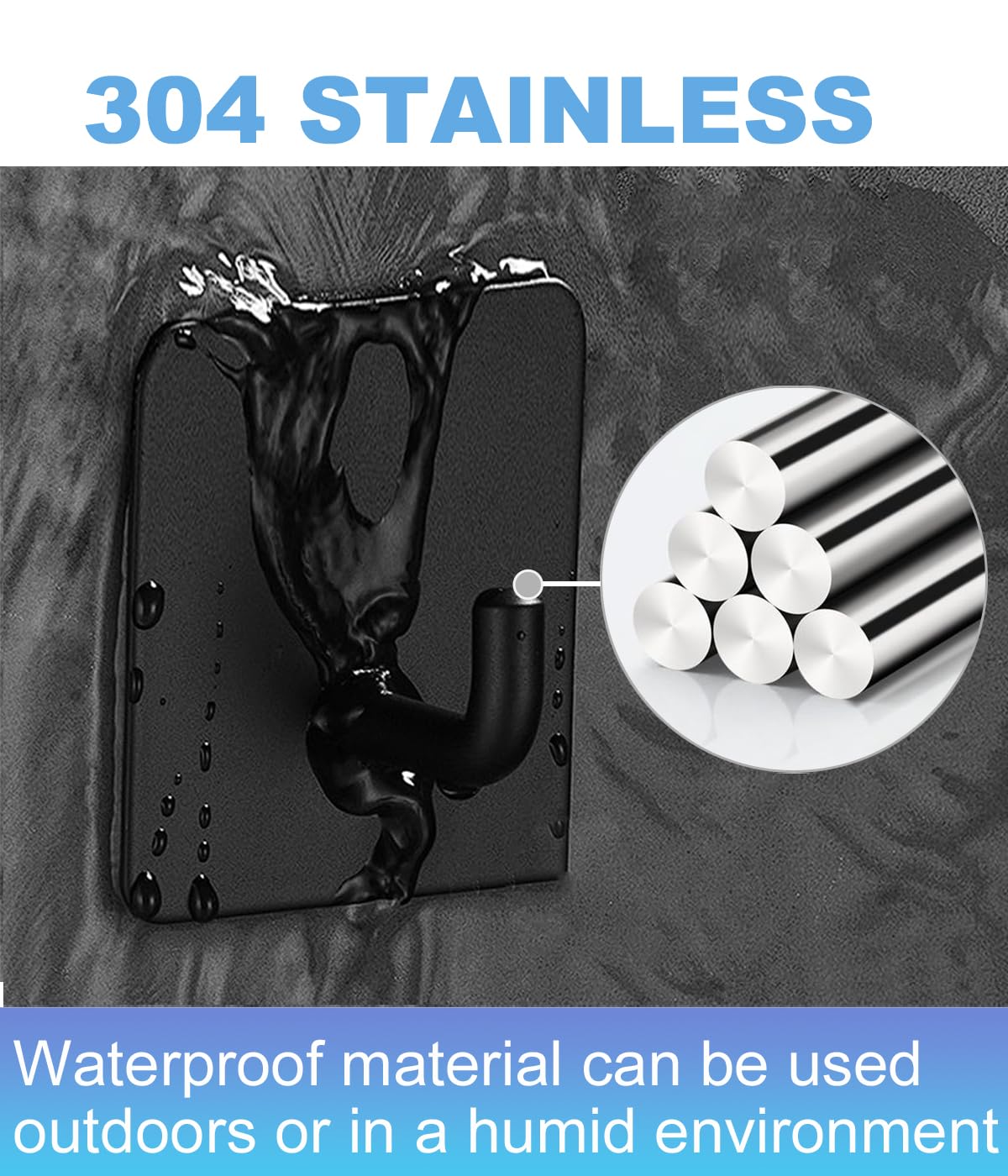 Hoousuper stainless steel hooks hold towels and robes on smooth surfaces.