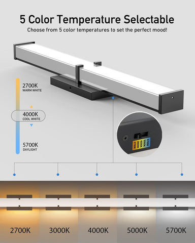 HOPAI bathroom light with dimmable controls for customizable ambiance.