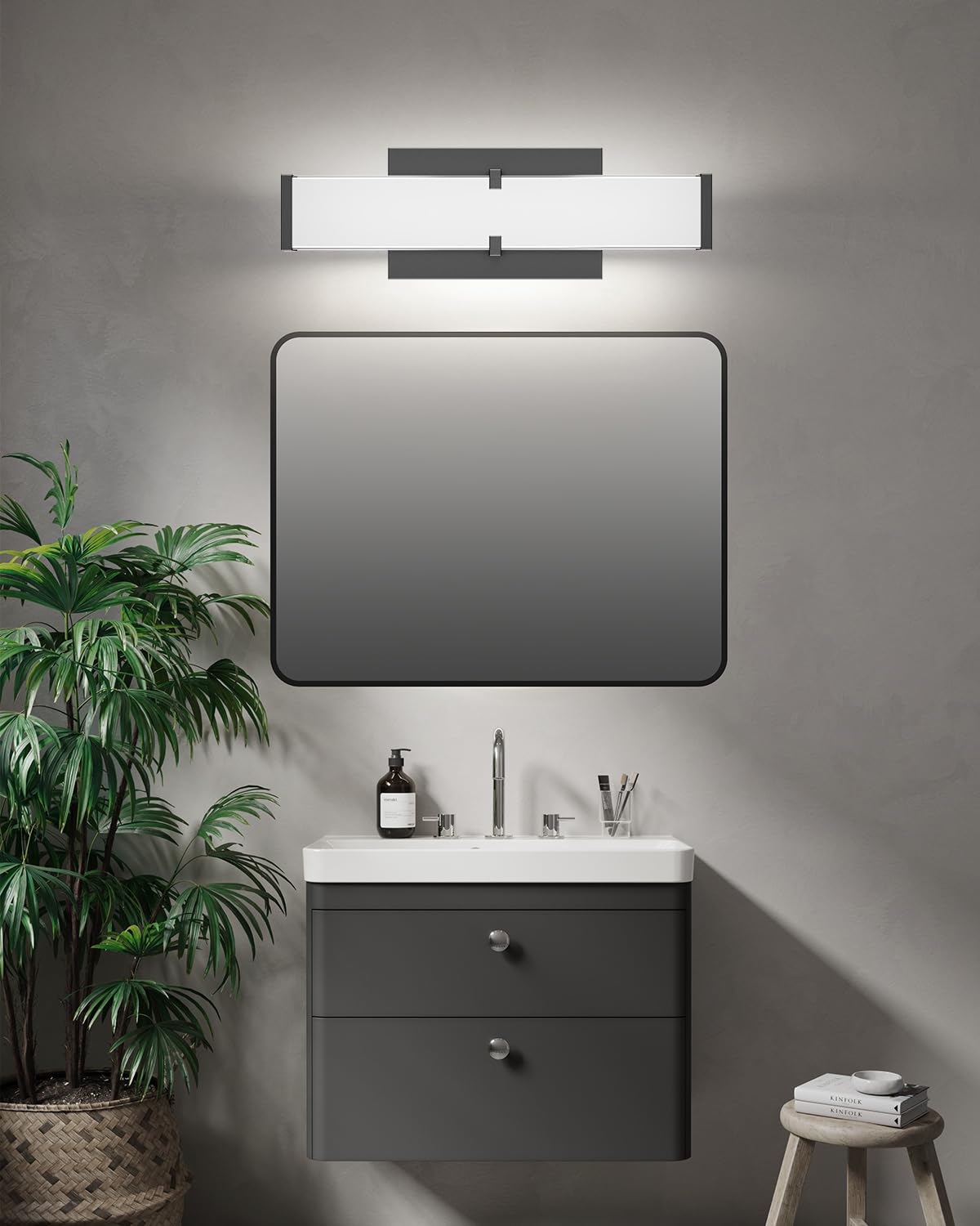 HOPAI easy-install vanity light saves time during setup.