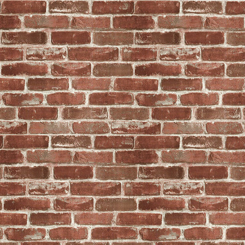 Hopeak red brick wallpaper close-up texture for a quick wall refresh