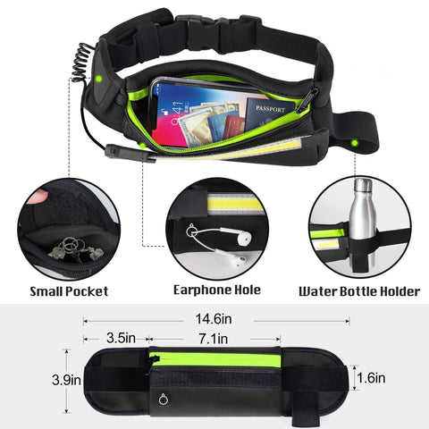 Hopedone large capacity pocket fanny pack holding keys and essentials
