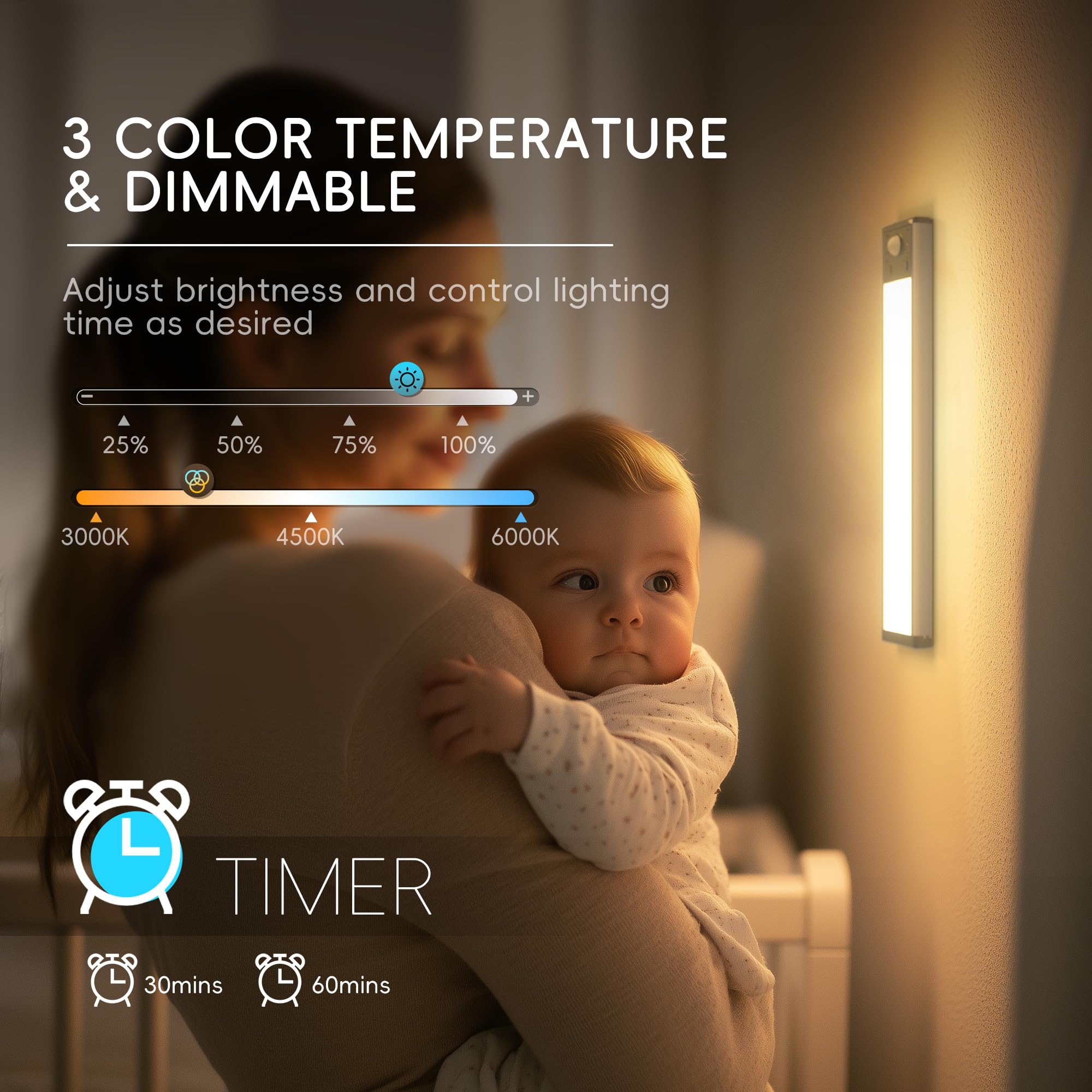 Hopedone motion sensor light activates with movement for safe navigation