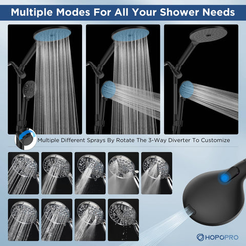 HOPOPRO 360-degree adjustable metal bar for easy height and angle adjustment.