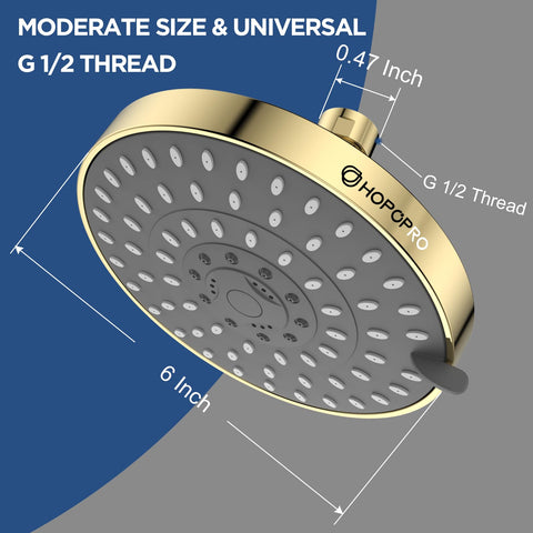 HOPOPRO 360-degree brass ball joint enables flexible shower angles