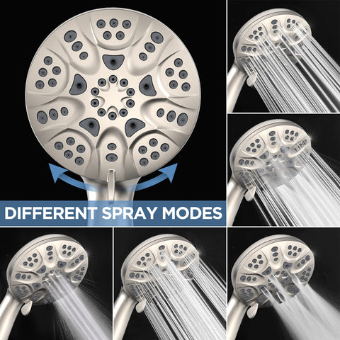 HOPOPRO 59-inch hose extends reach for flexible shower setups.