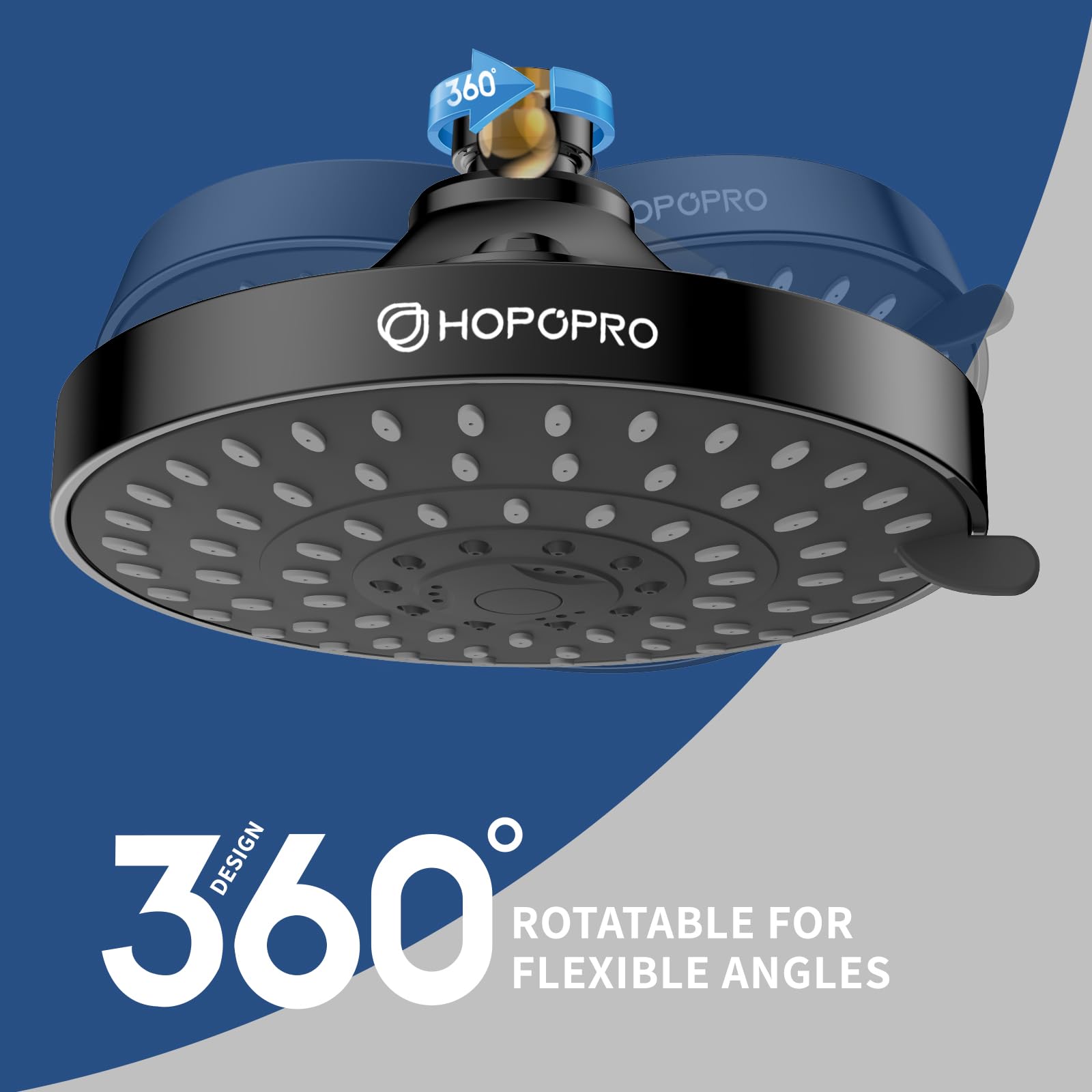 HOPOPRO 6-inch nozzle panel with 84 jets delivering high-pressure rain-like spray